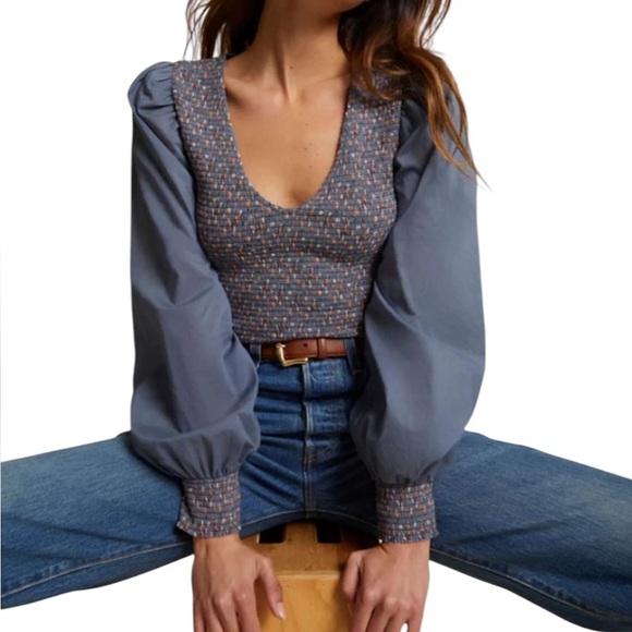Nation LTD Della Smocked Top in It Girl - Picture 5 of 8